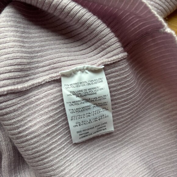 J.CREW stretch ribbed merino wool lavender sweater (size S) - Picture 9 of 9